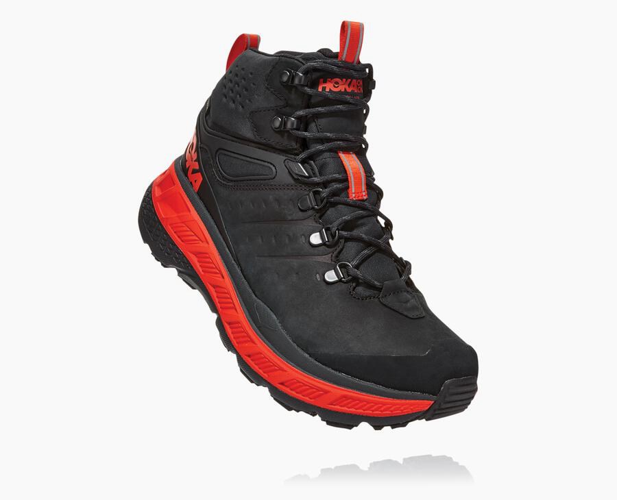 Hoka One One Turisticke Topanky Panske Čierne - Stinson Mid GORE-TEX - 54167-ZQJB